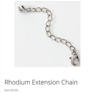 Touchstone Crystal Rhodium Extension Chain Necklace